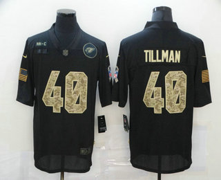 Men's Arizona Cardinals #40 Pat Tillman Black Camo 2020 Salute To Service Stitched NFL Nike Limited Jersey