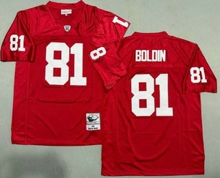 Men's Arizona Cardinals #81 Anquan Boldin Red 2003 Throwback Jersey