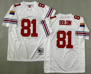 Men's Arizona Cardinals #81 Anquan Boldin White 2003 Throwback Jersey