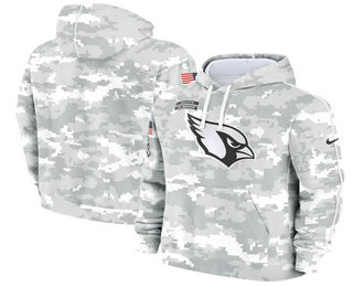 Men's Arizona Cardinals 2024 Camo Salute to Service Club Fleece Pullover Hoodie