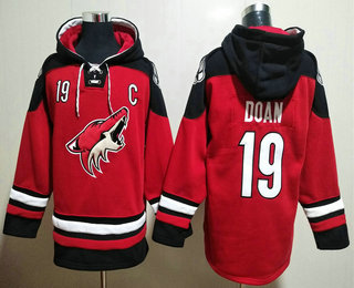 Men's Arizona Coyotes #19 Shane Doan Red Ageless Must Have Lace Up Pullover Hoodie