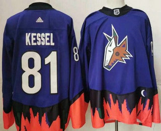 Men's Arizona Coyotes #81 Phil Kessel Purple 2021 Reverse Retro Stitched NHL Jersey