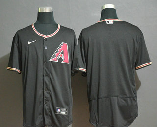 Men's Arizona Diamondback Blank Black Stitched Nike MLB Flex Base Jersey