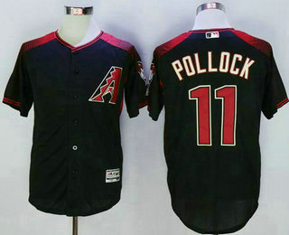 Men's Arizona Diamondbacks #11 A. J. Pollock Black Brick New Cool Base Jersey