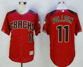 Men's Arizona Diamondbacks #11 A. J. Pollock Red 2016 Flexbase Majestic Baseball Jersey