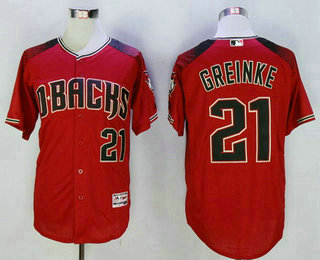 Men's Arizona Diamondbacks #21 Zack Greinke Red 2016 Flexbase Majestic Baseball Jersey