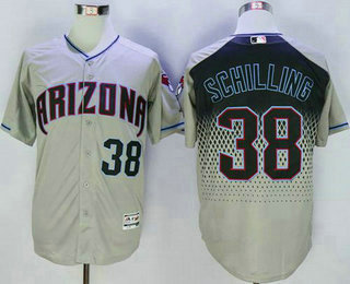 Men's Arizona Diamondbacks #38 Curt Schilling Gray Capri New Cool Base Jersey