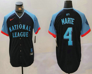 Men's Arizona Diamondbacks #4 Ketel Marte Navy 2024 All Star Limited Stitched Jersey