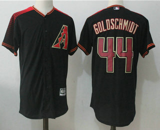 Men's Arizona Diamondbacks #44 Paul Goldschmidt Black Stitched MLB Majestic Cool Base Jersey