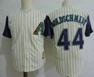 Men's Arizona Diamondbacks #44 Paul Goldschmidt Cream Majestic Cooperstown Collection Throwback Jersey