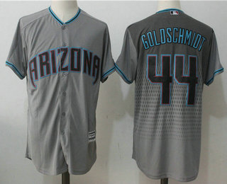 Men's Arizona Diamondbacks #44 Paul Goldschmidt Gray Capri Stitched MLB Majestic Cool Base Jersey