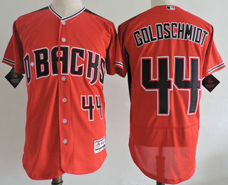 Men's Arizona Diamondbacks #44 Paul Goldschmidt Red 2017 Stitched MLB Majestic Flex Base Jersey