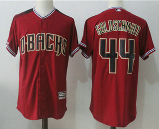 Men's Arizona Diamondbacks #44 Paul Goldschmidt Red Stitched MLB Majestic Cool Base Jersey