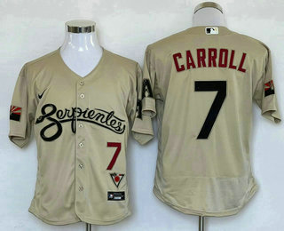 Men's Arizona Diamondbacks #7 Corbin Carroll 2021 Gold City Connect Flex Base Stitched Jersey