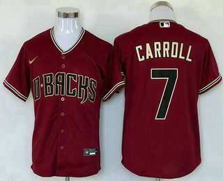 Men's Arizona Diamondbacks #7 Corbin Carroll Red Cool Base Stitched Baseball Jersey