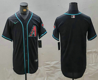 Men's Arizona Diamondbacks Blank Black Cool Base Limited Stitched Jersey