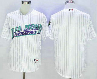 Men's Arizona Diamondbacks Blank White 1999 Turn Back The Clock Jersey