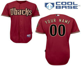 Men's Arizona Diamondbacks Red Customized Jersey