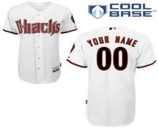 Men's Arizona Diamondbacks White Customized Jersey