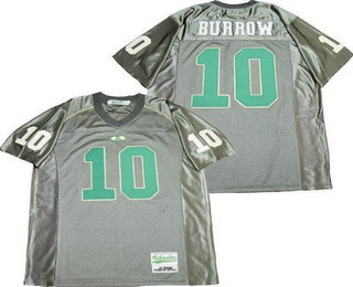 Men's Athens High School Bulldogs #10 Joe Burrow Gray Football Jersey