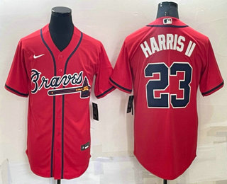 Men's Atlanta Braves #23 Michael Harris II Red Stitched MLB Cool Base Nike Jersey