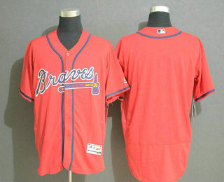 Men's Atlanta Braves Blank Red Stitched MLB Flex Base Jersey