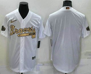 Men's Atlanta Braves Blank White 2022 All Star Stitched Cool Base Nike Jersey