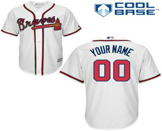 Men's Atlanta Braves White Customized Authentic Jersey