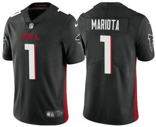 Men's Atlanta Falcons #1 Marcus Mariota Limited Black Vapor Jersey
