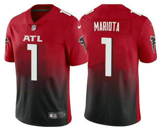 Men's Atlanta Falcons #1 Marcus Mariota Red Black Vapor Untouchable Limited Stitched Jersey