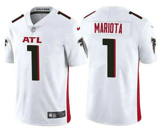 Men's Atlanta Falcons #1 Marcus Mariota White Vapor Untouchable Limited Stitched Jersey