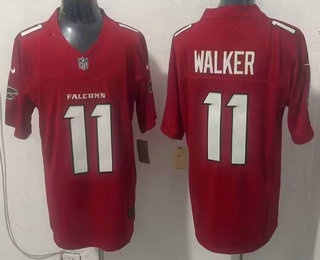 Men's Atlanta Falcons #11 Jalon Walker Limited Red FUSE Vapor Jersey