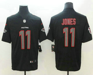 Men's Atlanta Falcons #11 Julio Jones Black 2018 Fashion Impact Black Color Rush Stitched NFL Nike Limited Jersey