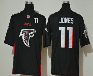 Men's Atlanta Falcons #11 Julio Jones Black 2020 Big Logo Number Vapor Untouchable Stitched NFL Nike Fashion Limited Jersey