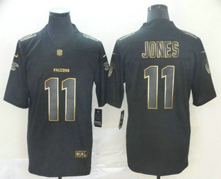 Men's Atlanta Falcons #11 Julio Jones Black Gold 2019 Vapor Untouchable Stitched NFL Nike Limited Jersey