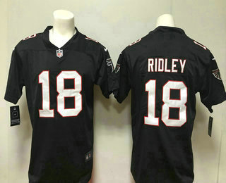 Men's Atlanta Falcons #18 Calvin Ridley Black Alternate 2018 Vapor Untouchable Stitched NFL Nike Limited Jersey