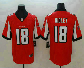 Men's Atlanta Falcons #18 Calvin Ridley Red Team Color 2018 Vapor Untouchable Stitched NFL Nike Limited Jersey