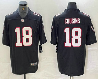 Men's Atlanta Falcons #18 Kirk Cousins Black Vapor Untouchable Limited Stitched Jersey