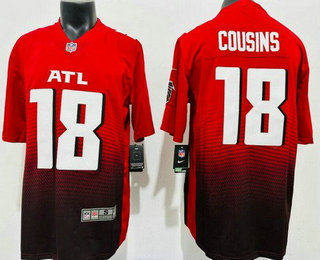 Men's Atlanta Falcons #18 Kirk Cousins Limited Red Vapor Jersey