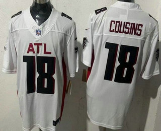 Men's Atlanta Falcons #18 Kirk Cousins Limited White FUSE Vapor Jersey