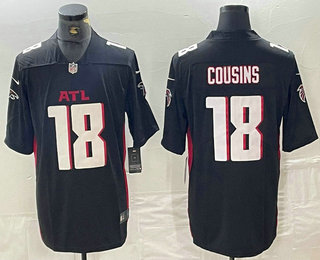 Men's Atlanta Falcons #18 Kirk Cousins New Black Vapor Untouchable Limited Stitched Jersey