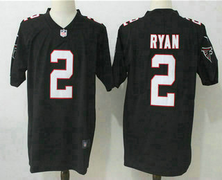 Men's Atlanta Falcons #2 Matt Ryan Black 2017 Vapor Untouchable Stitched NFL Nike Limited Jersey