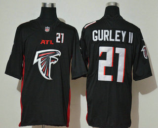 Men's Atlanta Falcons #21 Todd Gurley II Black 2020 Big Logo Number Vapor Untouchable Stitched NFL Nike Fashion Limited Jersey