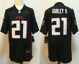 Men's Atlanta Falcons #21 Todd Gurley II Black 2020 NEW Vapor Untouchable Stitched NFL Nike Limited Jersey