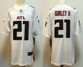 Men's Atlanta Falcons #21 Todd Gurley II White 2020 NEW Vapor Untouchable Stitched NFL Nike Limited Jersey