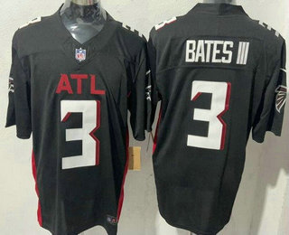 Men's Atlanta Falcons #3 Jessie Bates III Black FUSE Vapor Jersey