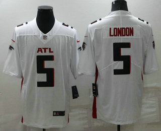 Men's Atlanta Falcons #5 Drake London White 2022 NEW Vapor Untouchable Stitched NFL Nike Limited Jersey