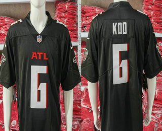 Men's Atlanta Falcons #6 Younghoe Koo Black Vapor Limited Stitched Jersey