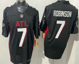 Men's Atlanta Falcons #7 Bijan Robinson Limited Black FUSE Vapor Jersey