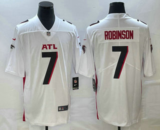 Men's Atlanta Falcons #7 Bijan Robinson White 2023 Vapor Untouchable Limited Stitched Jersey